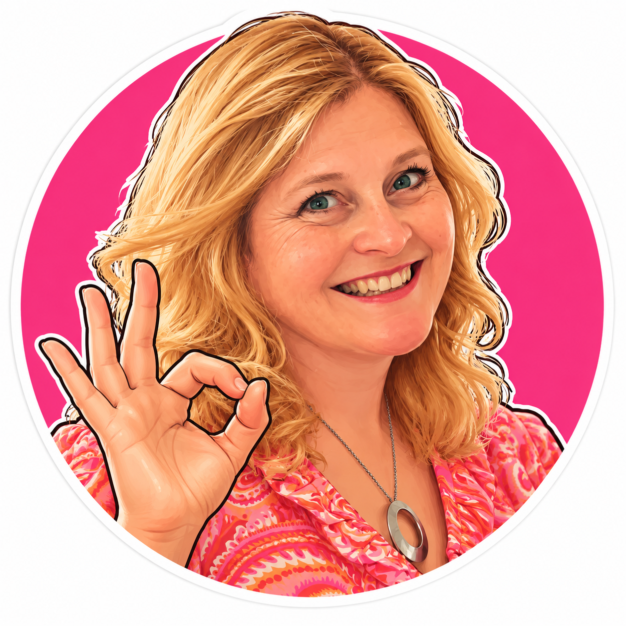 Illustrated portrait of Louise